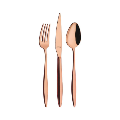 Aryıldız Elegant S Bronz 24 Parça 6 Kişilik Çatal Kaşık Bıçak Takımı - ARYILDIZ