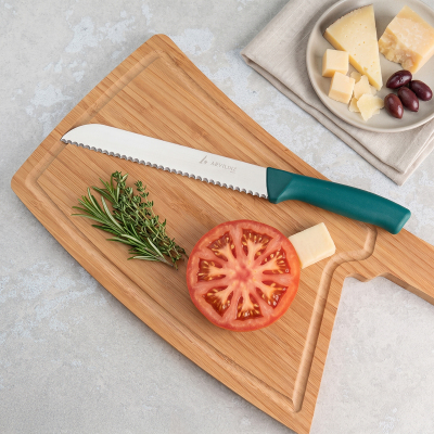 Aryıldız Rexa Tırtıklı Ekmek Bıçak Yeşil 19 cm - ARYILDIZ