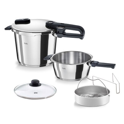Fissler Vitaquick Edition 6+3,5 Litre Düdüklü Tencere + Viseo Tencere ve Tava Seti - 2